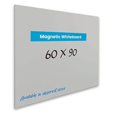 Imagen de Vivol Pizarra magnética sin marco estante para lápices Tablero de fieltro pared 8 tamaños magnético borrable (60 x 90, Gris)