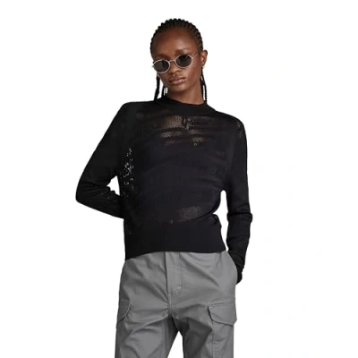Imagen de G Star Para Mujer Jersey Pointelle Text Knitted, Negro (dk black D23924 B754 6484), L