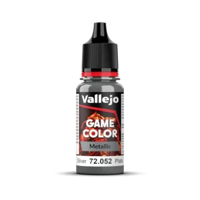 Imagen de Vallejo Game Color Pintura Acrílica Silver Acabado Mate, 18 ml. Autonivelante y Sistema BSL