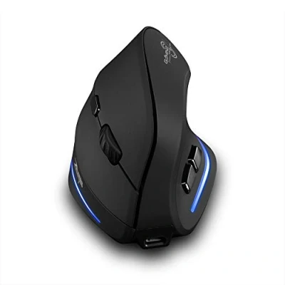 Imagen de Zelotes Ratón Inalambrico para portatil,2400DPI,6 Botones Vertical Inalámbrico,USB Mouse Inalámbrico,Ratón Ordenador Ergonómico PC,Mac