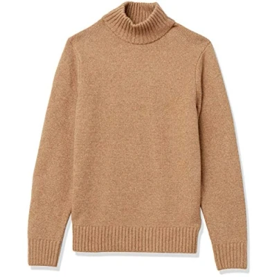 Imagen de Amazon Essentials Jersey de Manga Larga con Cuello Alto y Tacto Suave Hombre, Camel, M