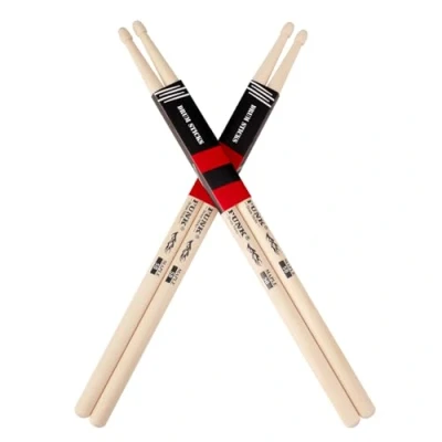 Imagen de 2 pares de baquetas madera arce premium 5B, ideales para bateristas todos los niveles, batería, percusión y practicar (5B)
