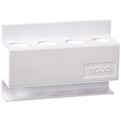 Imagen de Nobo Soporte de Rotuladores Magnético, Para 4 Borrado en Seco, Blanco, 35038046