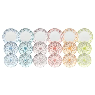 Imagen de Tognana Lisboa Vajilla de 18 piezas, porcelana, multicolor