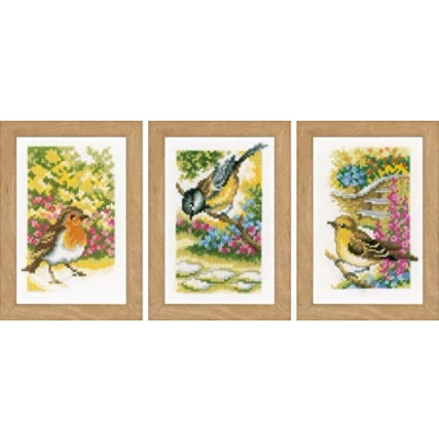 Imagen de Vervaco miniaturas: pájaros (Juego de 3), Varios, Juego 3