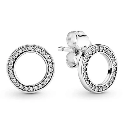 Imagen de Pendientes Pandora 290585CZ Mujer Botón Plata Siempre