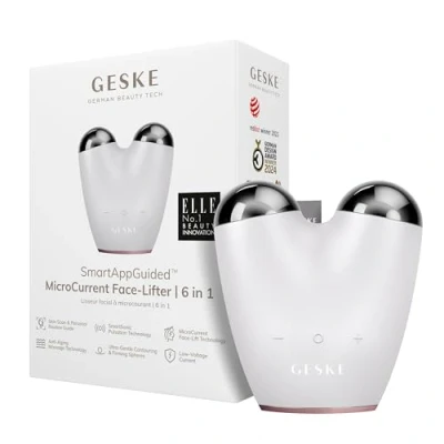 Imagen de GESKE SmartAppGuided™ MicroCorriente Face Lifter 6 en 1 Lifting facial Cuidado de la piel Dispositivo antienvejecimiento Microcorrientes contra las arrugas