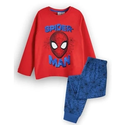 Imagen de Marvel Conjunto de Pijama Spiderman Boys Pijamas gráficos Manga Larga superhéroe para niños en Rojo y Azul Regalo mercancía Ropa Dormir