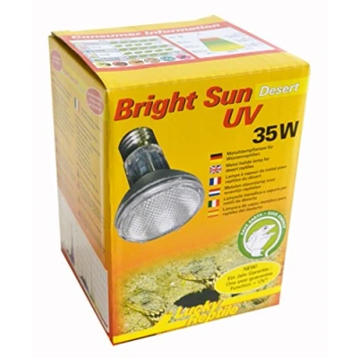 Imagen de Lucky Reptile Bright Sun UV Desert 35 W Lámpara de halogenuros metálicos Bases E27 para terrario con Espectro luz día Radiador UVA y UVB Reptiles Desierto