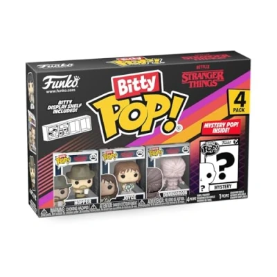 Imagen de Funko Bitty Pop! ST SZN1 Hopper 4pkY una Minifigura Misteriosa Sorpresa 0.9 Inch (2.2 Cm) Stranger Things Coleccionable Repisa Apilable Incluida Idea de Regalo Toppers Tarta
