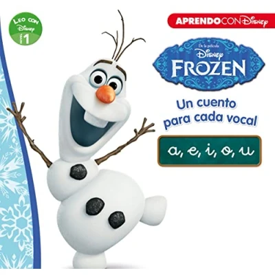 Imagen de Frozen. Leo con Disney (Nivel 1). Un cuento para cada vocal: a, e, i, o, u (Disney. Lectoescritura) (Aprendo Disney)