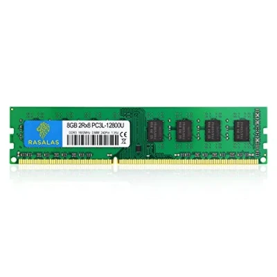 Imagen de Rasalas 8GB 2RX8 PC3L 12800U DDR3 1600Mhz DDR3L 12800 PC3 DIMM PC RAM Desktop 240 Pin 1.35V UDIMM Memoria CL11 Unbuffered Non ECC