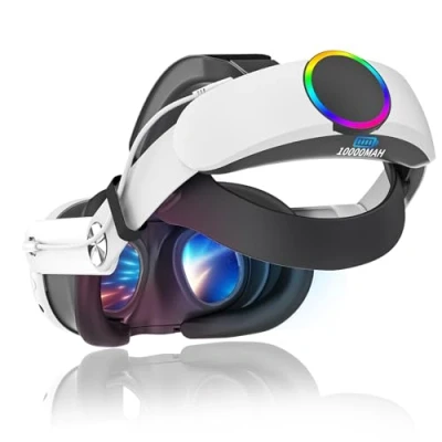 Imagen de EVARY Elite Strap Compatible con Meta/Quest 3/3S, Accesorio de VR Batería 10000mAh para una Duración Juego 3 5 Horas, Banda la Cabeza Ajustable Carga Rápida.