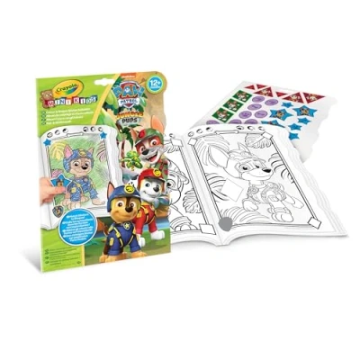 Imagen de Crayola Mini Kids Libro Activitades para Colorear Paw Patrol, 32 Paginas y 4 Hojas de Pegatinas, Actividad Creativa, Primera Infancia, 81 1373G