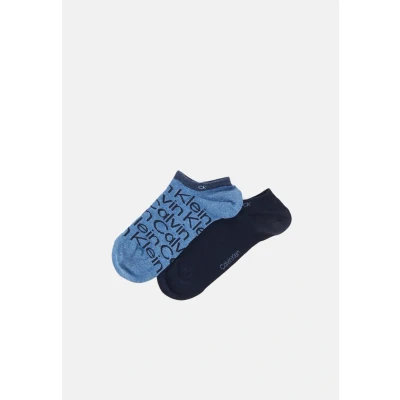Imagen de Calvin Klein Underwear Sneaker ALL OVER Print 2 PACK Calcetines tobilleros, Talla: 39 42, Mid denim