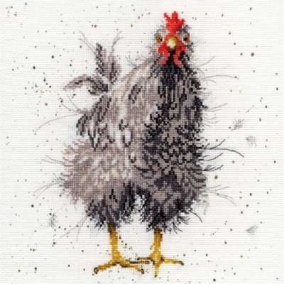 Imagen de Bothy Threads Kit de punto cruz, diseño gallina curiosa