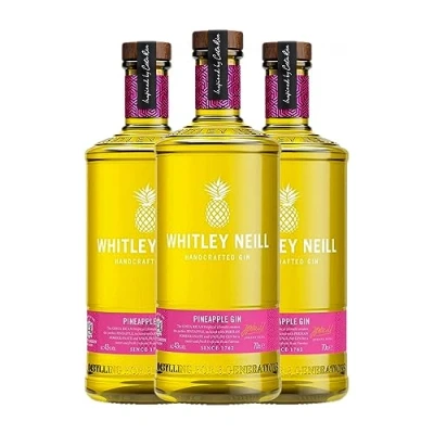 Imagen de Ginebra Whitley Neill Pineapple Gin 70 cl (Caja de 3 Botellas cl)