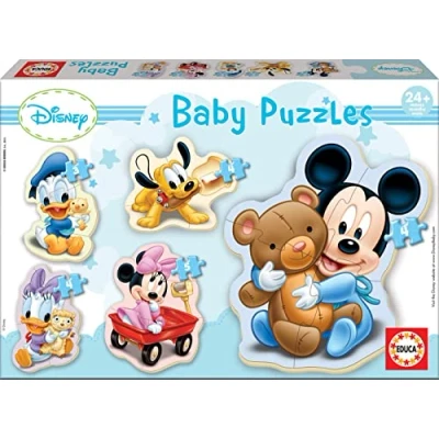 Imagen de Educa Baby Mickey Mouse 5 Puzzles Progresivos de 3 a Piezas Puzzle Infantil para bebés 2 años 24 Meses Disney (13813)