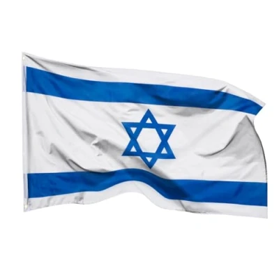 Imagen de Banderas de aricona bandera Israel resistente a la intemperie con 2 ojales metal israelí 90 x 150 cm