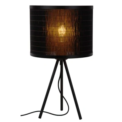Imagen de Lucide Lámpara de mesa Tagalog bambú, negro, trípode