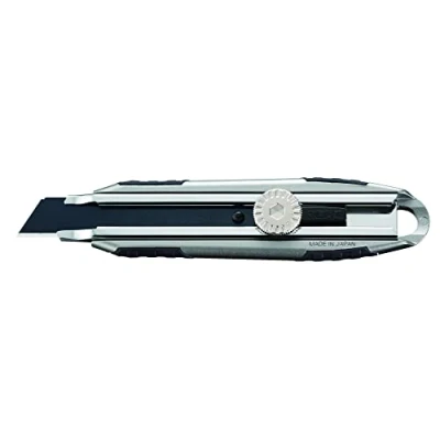 Imagen de OLFA MXP L Cúter de aluminio con bloqueo manual y cuchilla extra afilada 18 mm