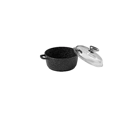 Imagen de Pradel Excellence Olla con Tapa de Cristal (Apta para inducción), Color Negro