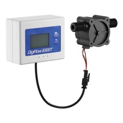 Imagen de Flowmeter Digiflow 8300T 22F para filtros de agua, medidor flujo temporizador electrónico indicador cambio filtro sistemas