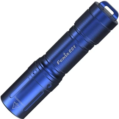 Imagen de Fenix Mini linterna de llavero E01 V2.0 azul, 100 lúmenes, 35 m, 25 horas máximo, funciona con pilas AAA, IP68
