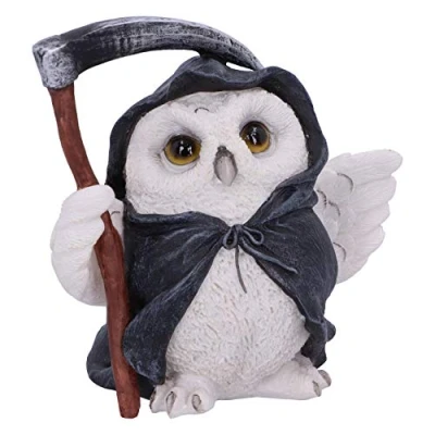 Imagen de Nemesis Now Reapers Flight Grim Reaper Owl Familiar Figura, Blanco, 12,5 cm