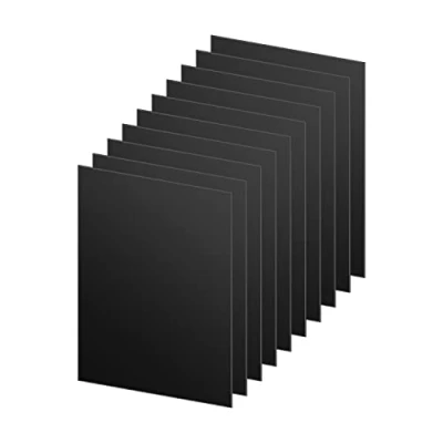 Imagen de DARENYI 10 pcs Plástico Flexibles de 1mm Placas Negras Cuadradas para Proyectos Exhibición, Artesanía, Caligrafía y Pintura (150 x 100 mm)