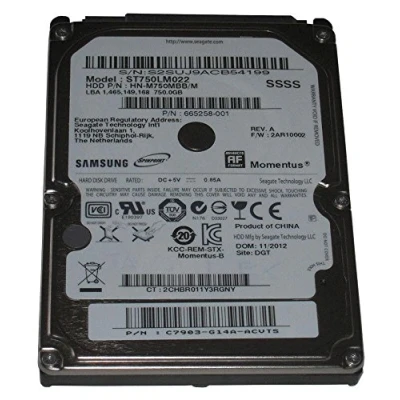 Imagen de Seagate Momentus 750GB SATA 3.0 Gbps 2.5&quot; Serial ATA II Disco duro (2.5&quot;, 750 GB, 5400 RPM)