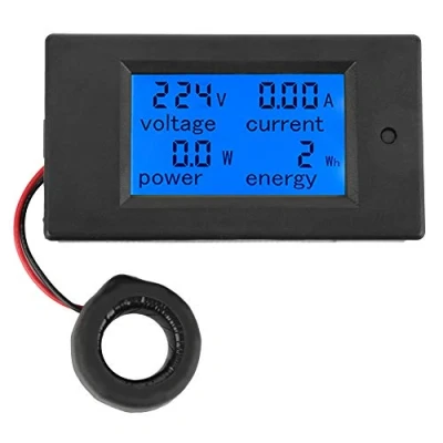 Imagen de Medidor Corriente de Voltaje 100A AC80 260V + CT,PEACEFAIR PZEM 061 LCD Power Energy Meter Backlight Digital Display Coil Transformer