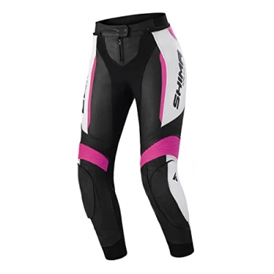 Imagen de Shima Miura 2.0 pantalones de moto Cuero, mujer, deportivos con protectores caderas y rodillas, cuero perforado, paneles elásticos, para traje 2 piezas (38, Rosa)