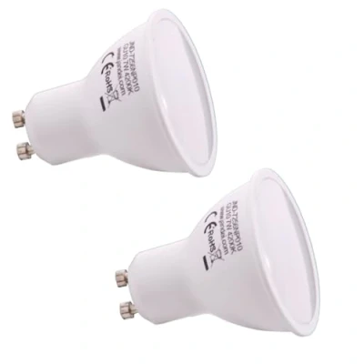 Imagen de Jandei Bombilla Led 7W GU10, Luz Blanca Neutra 4200K Paquete de 2 unidades 650 Lúmenes, no regulable (equivalente 56W halógeno) Para interior Vida útil hasta 15 años