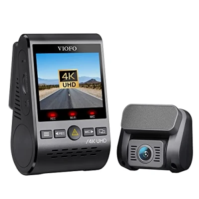 Imagen de VIOFO Dash CAM 4K Doble, A129 Pro Duo Cámara de Coche Dual UHD 3840 x 2160P Frontal y Trasera, 8MP Sony Sensor, Wi Fi, GPS, Modo Estacionamiento. WDR, Grabación en Bucle, Detección Movimiento