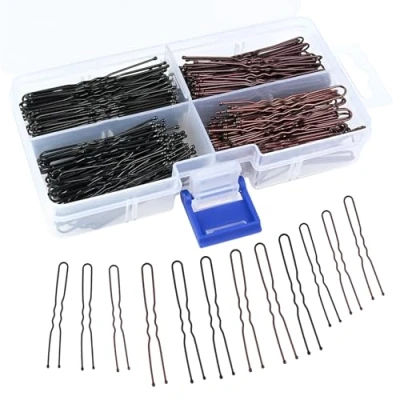 Imagen de TOKERD Juego de Horquillas para el Pelo, 300 Piezas Clips Pelo Pasador en U con Caja Almacenaje, Accesorios Peinado Kit Set Mujeres y Niñas