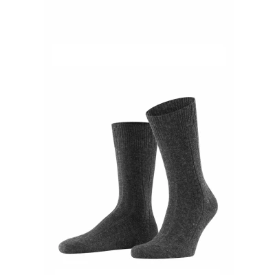 Imagen de FALKE Lhasa Rib M SO lana cachemira unicolor 1 par, Calcetines Hombre, Gris (Anthracite Melange 3080) nuevo ecológico, 39 42