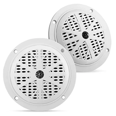 Imagen de Pyle PLMR41W Sistema de altavoces estéreo dual impermeable 4&quot;, blanco
