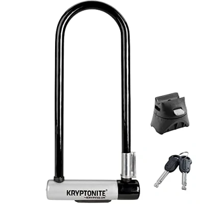 Imagen de Kryptonite (002048/001058) ANTIRROBO U KRYPTOLOK LS w/FLEXFRAME Bracket (102x292) Gris