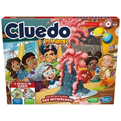 Imagen de Cluedo Junior, tablero de juego 2 caras, juegos en uno, detectives para niños, mesa jóvenes, versión alemana