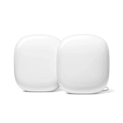 Imagen de Google, Nest WiFi Pro, Wi Fi 6E, Sistema de para el hogar fiable con Buena Velocidad y Cobertura en Toda la casa, Router Malla, Nieve, 2 Piezas