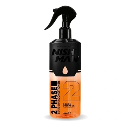 Imagen de Nishman Acondicionador 2 Fases 400ml Hidratación Y Peinado Perfectos Para Todo Tipo De Cabello Cuidado, Brillo Relajación En Uno (Argan Complex)