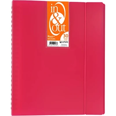 Imagen de Grafoplás 39423054－Carpeta fundas extraibles, tamaño A4, color rosa, 30