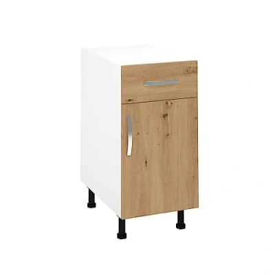 Imagen de HOGAR24 ES Mueble Bajo de Cocina Cajon + Puerta Color Roble Albar, Medidas: 85 x 40 58 cm