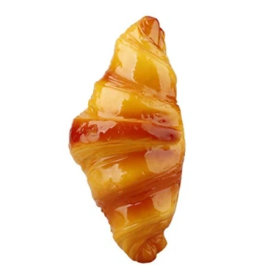 Imagen de EESLL Creativa luz nocturna de croissant real, funciona con pilas, lámpara en forma pan, luces nocturnas decorativas para el hogar, LED, noche dormitorio