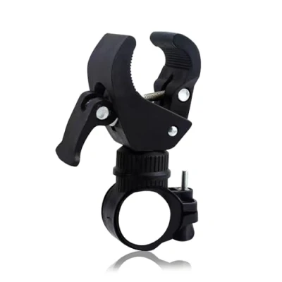 Imagen de MHYMX soporte para luz de bicicleta, linterna universal giratorio 360 (negro)