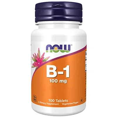 Imagen de Now Foods, B 1, 100mg, 100 Comprimidos veganos, Probado en Laboratorio, Vitamina B1, Tiamina, Sin Gluten, Soja, Vegetariano