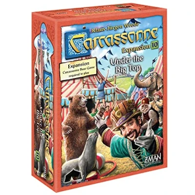 Imagen de Z Man Games, Carcassonne Under The Big Top, Board Game Expansion 10, Ages 7 and up, 2 6 Players, 45 Minutes Playing Time