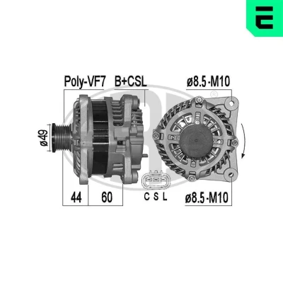 Imagen de ERA 209515A Alternador 14V 150A NISSAN: Qashqai / Qashqai+2 I, X Trail, I Van, RENAULT: Koleos