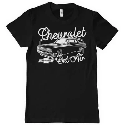 Imagen de Chevrolet Licenciado Oficialmente Bel Air Camiseta para Hombre (Negro), Large